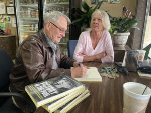 Debbie Meyer Olympic Champion with Bill George Author of Victory in the Pool.